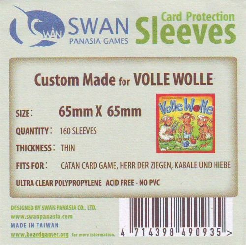 Swan Card Sleeves: 65x65mm 160 sleeves per pack
